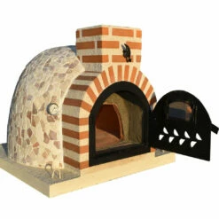 Horno Montado Mármol Crema 75 Cm. -cocina al aire libre comercio Horno montado Marmol Crema 2