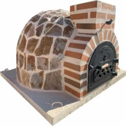Horno Montado Piedra Multicolor Especial 75 Cm. -cocina al aire libre comercio Horno montado Piedra multicolor especial 2