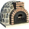 Horno Montado Piedra Gris 75 Cm. -cocina al aire libre comercio Horno montado Piedra Gris