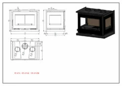 Insertable De Leña Modelo IT-173 K -cocina al aire libre comercio Insertable de Lena Modelo IT 173 K 3