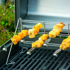 Juego De 4 Brochetas Inox. Weber 8 Juego De 4 Brochetas Inox. Weber -cocina al aire libre comercio Juego de 4 Brochetas Inox Weber 4