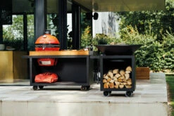 Mesa Con Tabla Teca Ofyr Negra Kamado Joe -cocina al aire libre comercio Mesa con tabla Teca Ofyr Negra Kamado Joe O K T PRO B TW KJ 4