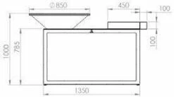 Ofyr Isla Madera Teca Negro OIB-85-TW 11 Ofyr Isla Madera Teca Negro OIB-85-TW -cocina al aire libre comercio Ofyr Isla Rubberwood Negro OIB 85 100 RW 8