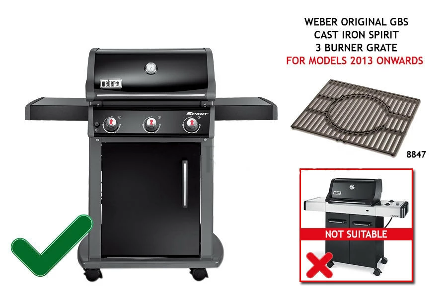 Weber Parrilla Gourmet Hierro Fundido Spirit 3 Quemadores 6 Weber Parrilla Gourmet Hierro Fundido Spirit 3 Quemadores - Imagen 4